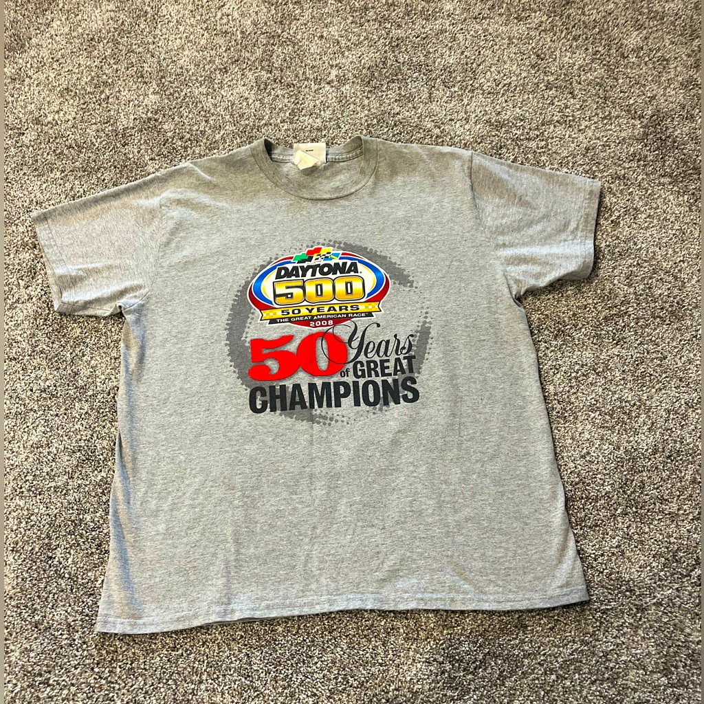 Vintage Nascar Daytona 500 50 Year Anniversary Dad Tshirt